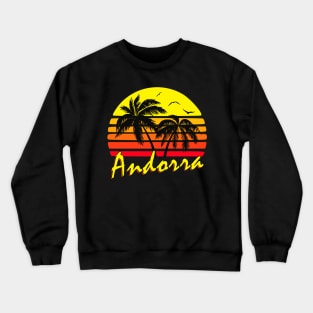 Andorra Retro Sunset Crewneck Sweatshirt